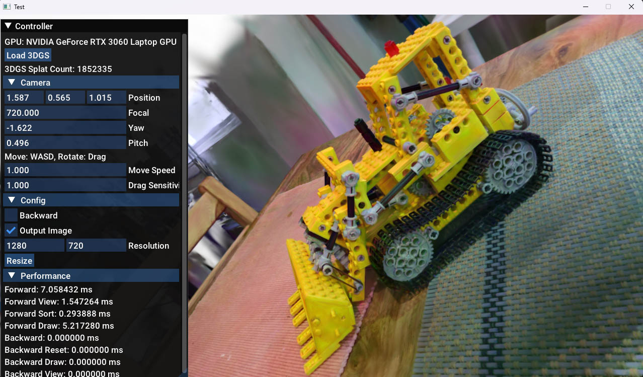 Efficient Differentiable Hardware Rasterization for 3D Gaussian Splatting — project image